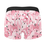 Pink flamingos pattern background Men's All Over Print Boxer Briefs Men's Underwear