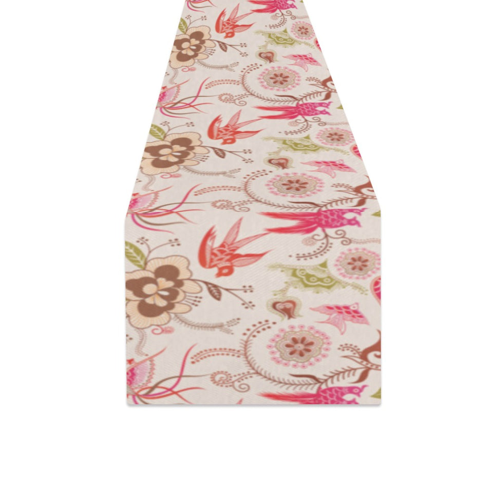 Swallow Pattern Print Design 01 Table Runner