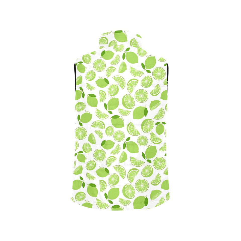 Lime design pattern Men's Padded Vest