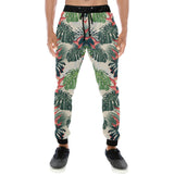 heliconia flowers, palm and monstera leaves Unisex Casual Sweatpants