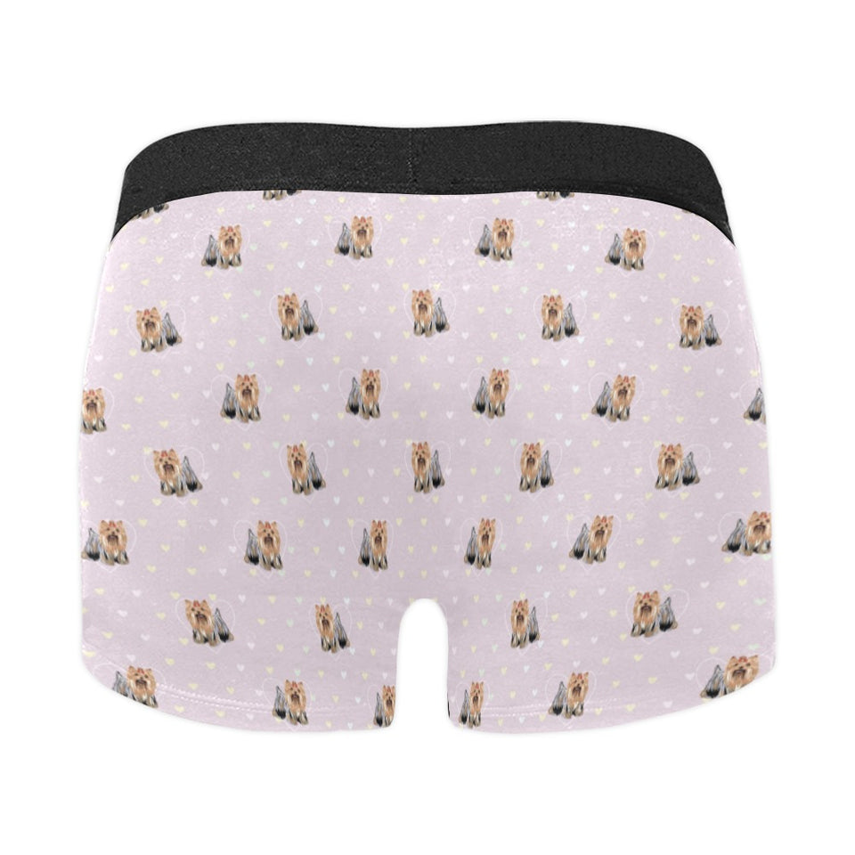 Yorkshire Terrier Pattern Print Design 02 Men's All Over Print Boxer Briefs Men's Underwear
