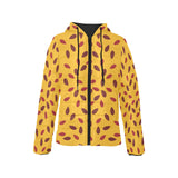 Passion fruit texture Women's Padded Hooded Jacket