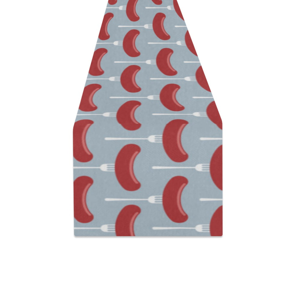 Sausage Pattern Print Design 02 Table Runner