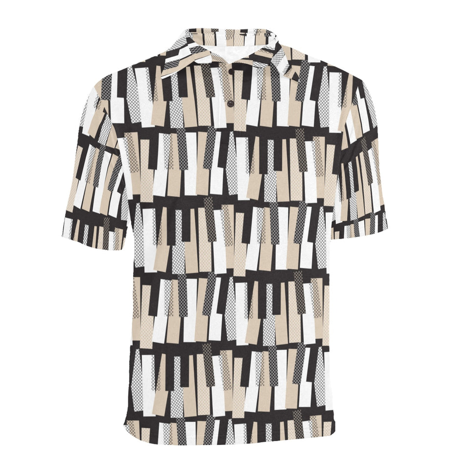 Piano Pattern Print Design 04 Men's All Over Print Polo Shirt