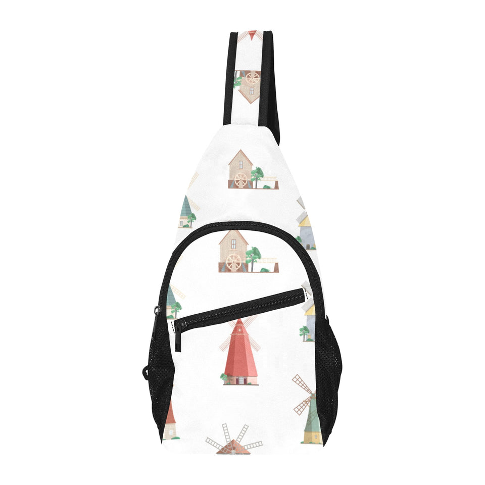 windmill design pattern All Over Print Chest Bag
