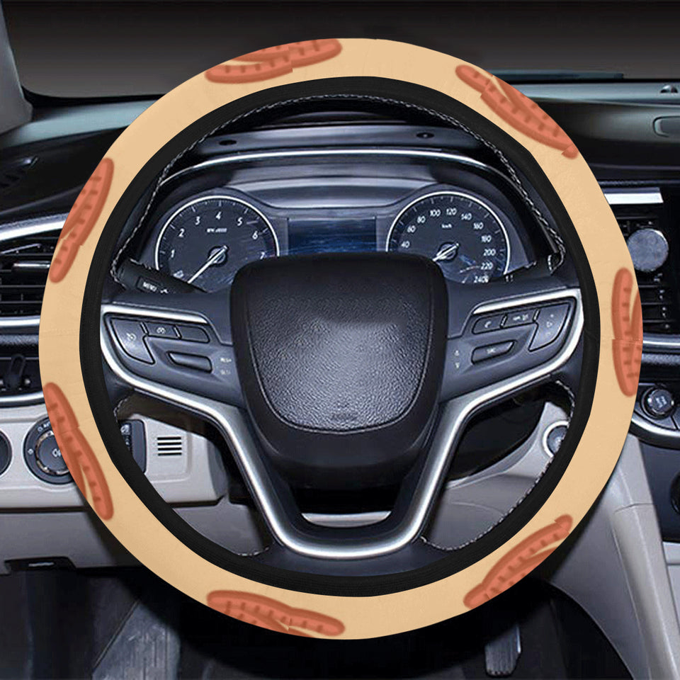 Sausage Pattern Print Design 03 Car Steering Wheel Cover