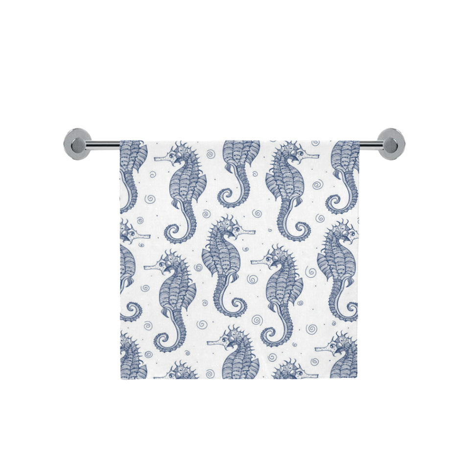 Seahorse pattern background Bath Towel
