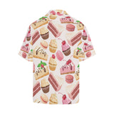 Cake cupcake sweets pattern Men's All Over Print Hawaiian Shirt