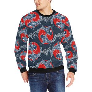 Fancy Carps hand drawn japanese art Men's Crew Neck Sweatshirt