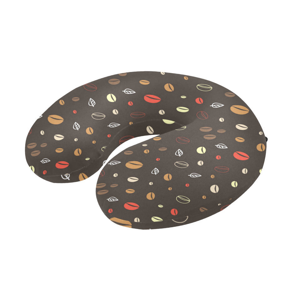 Coffee bean leave pattern U-Shaped Travel Neck Pillow