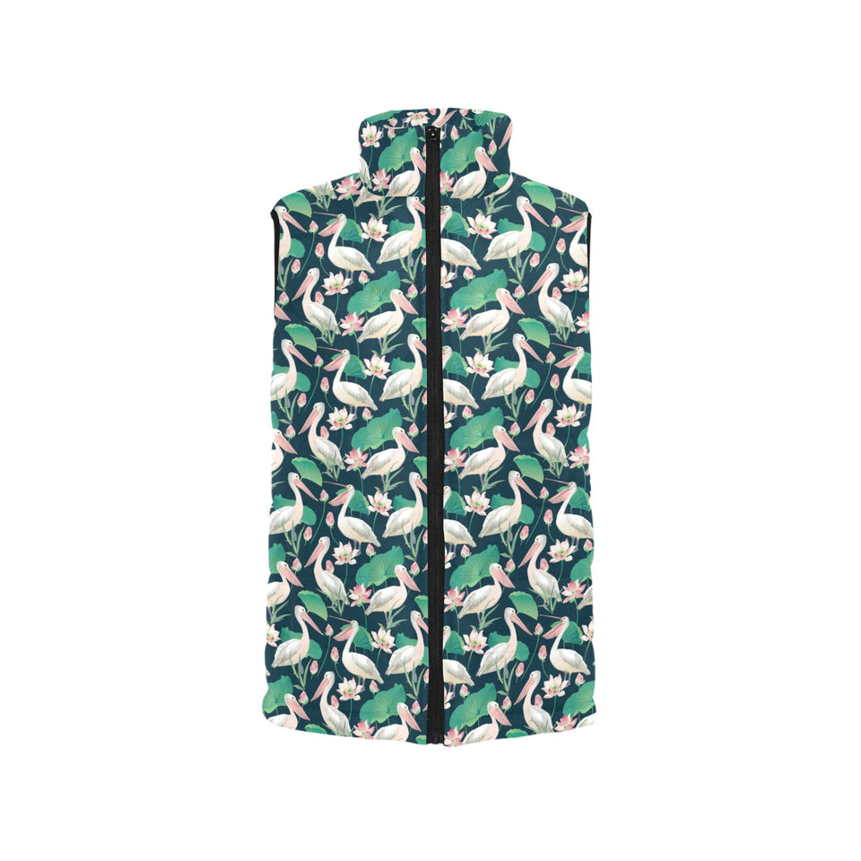 Pelican Pattern Print Design 03 Women's Padded Vest
