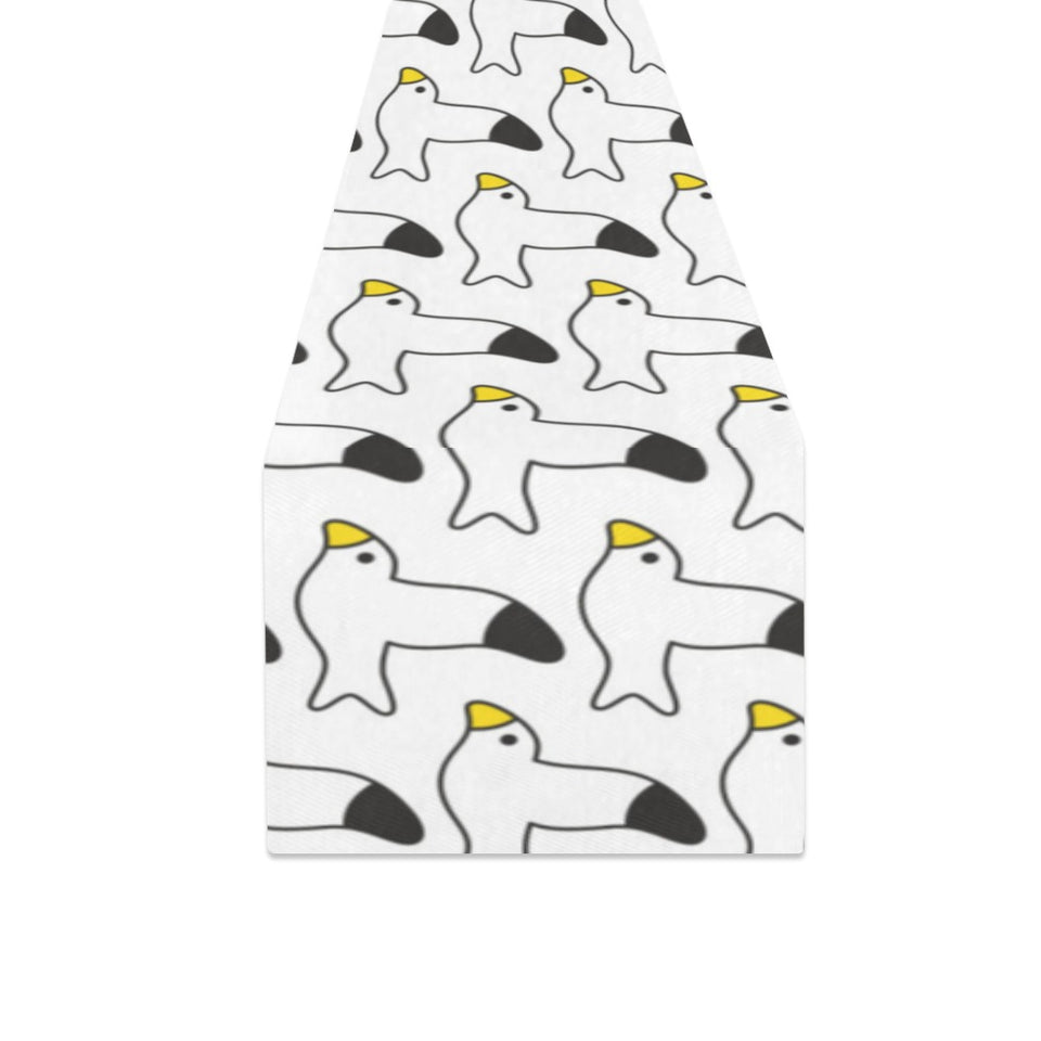 Seagull Pattern Print Design 05 Table Runner