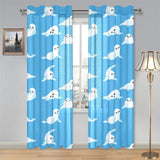 Cute sea lion seal pattern background Gauze Curtain