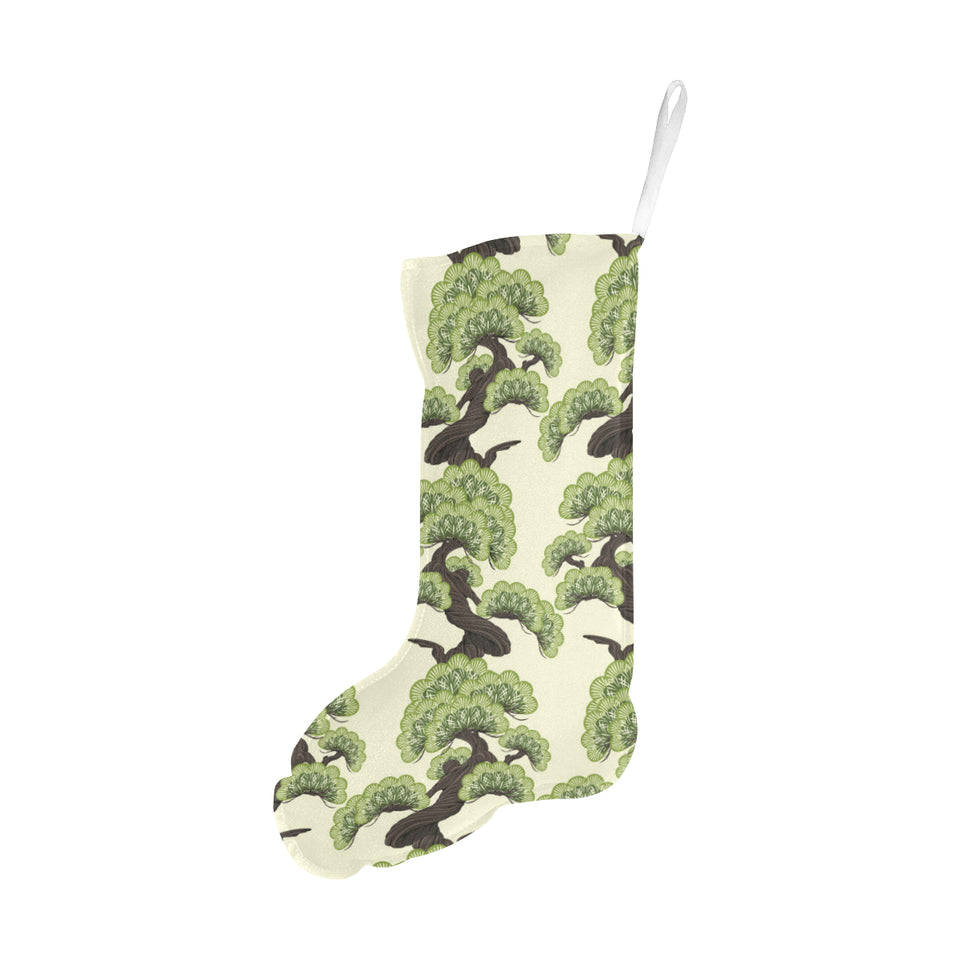 Bonsai pattern Christmas Stocking
