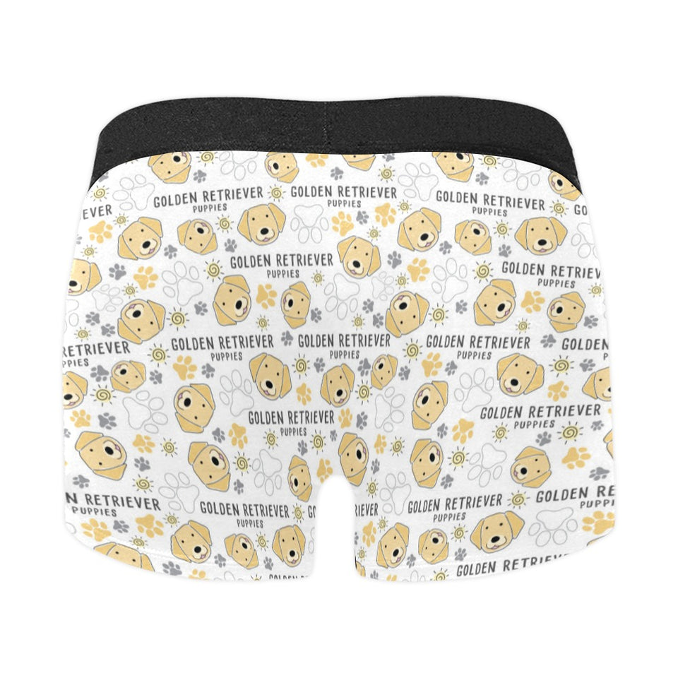 Golden Retriever Pattern Print Design 04 Men's All Over Print Boxer Briefs Men's Underwear