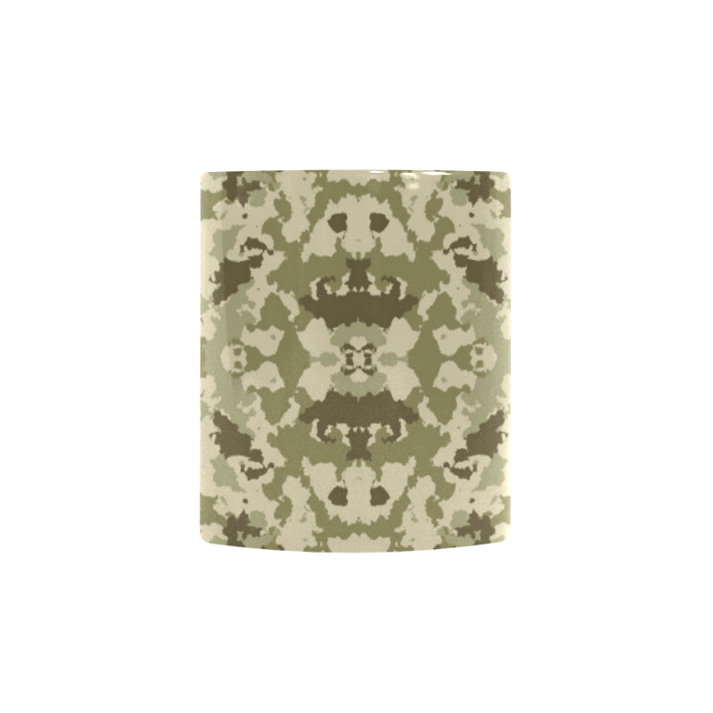 Light Green camouflage pattern Morphing Mug Heat Changing Mug