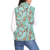 Monkey Palm tree background Women's Padded Vest