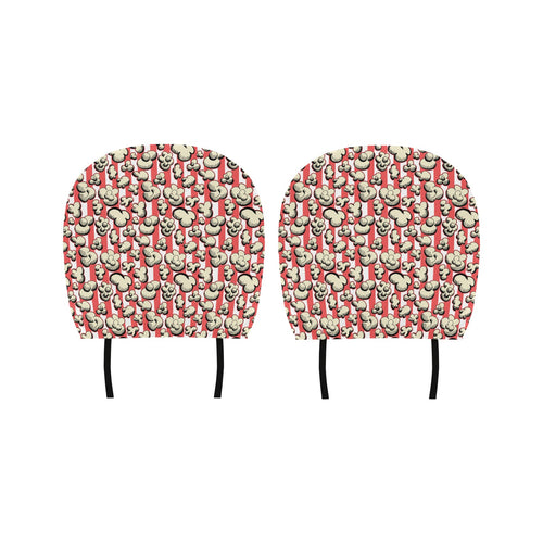 Popcorn Pattern Print Design 05 Car Headrest Cover