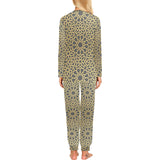 arabic star gold pattern Women's All Over Print Pajama Set