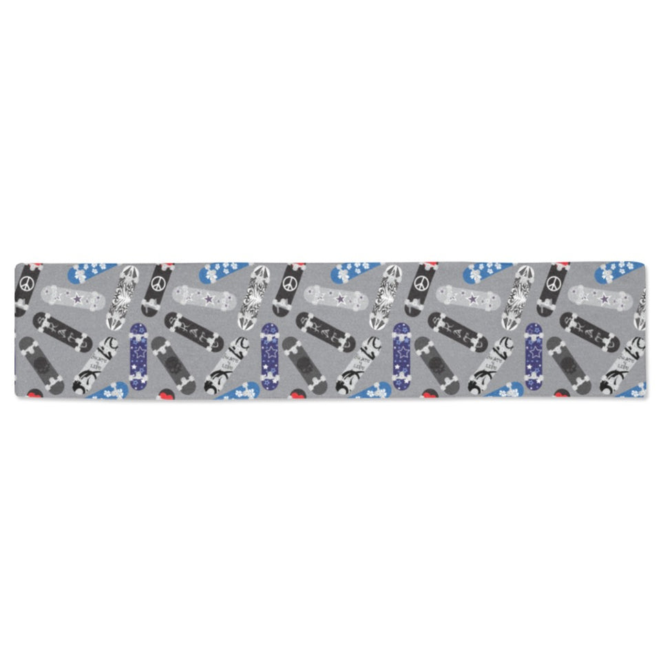 Skate Board Pattern Print Design 03 Table Runner