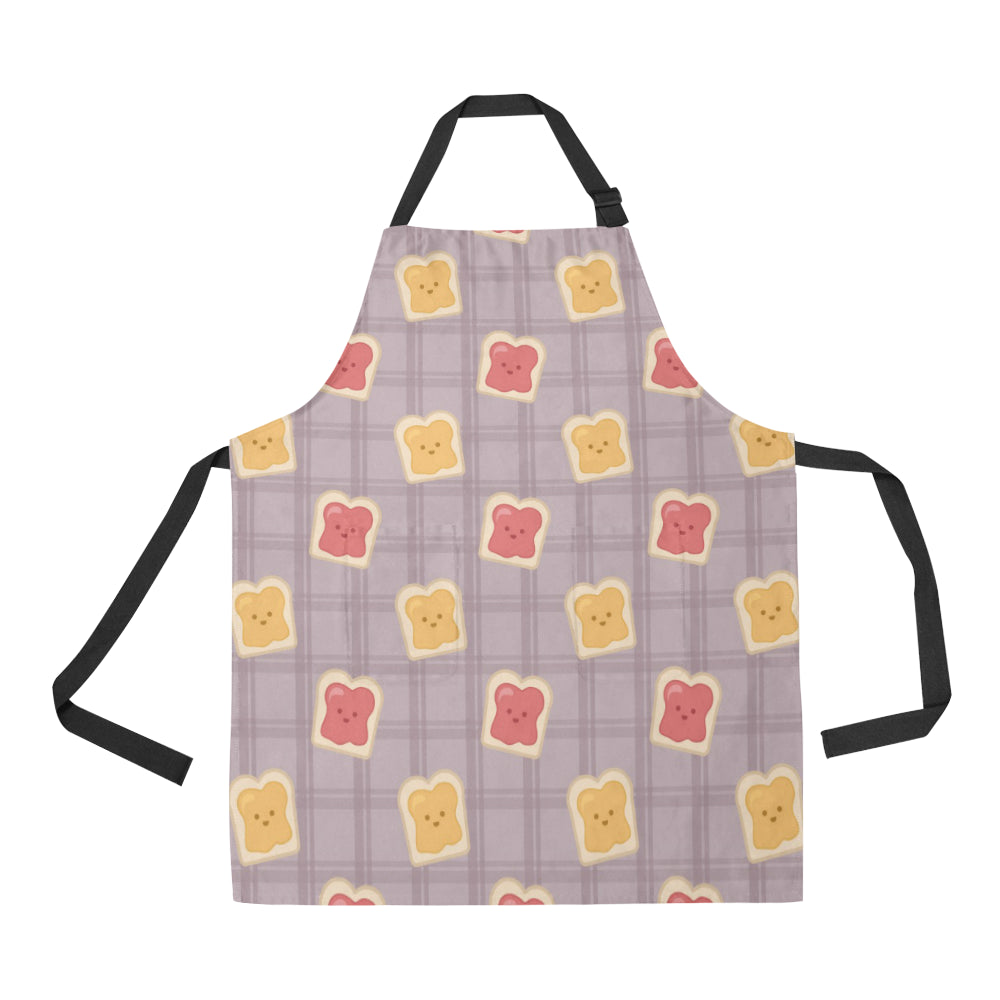 Bread Toast Pattern Print Design 05 All Over Print Adjustable Apron