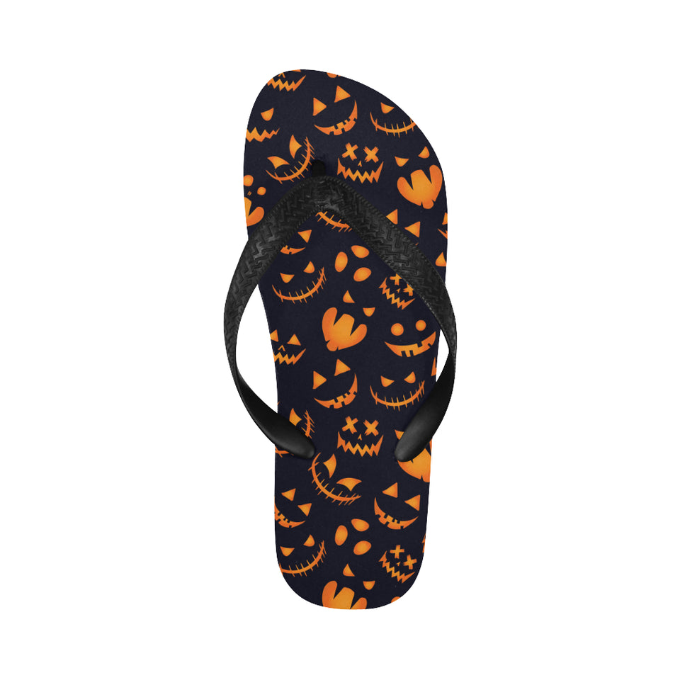 Halloween pattern Pumpkin background Unisex Flip Flops
