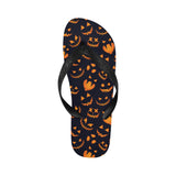 Halloween pattern Pumpkin background Unisex Flip Flops