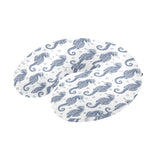 Seahorse pattern background U-Shaped Travel Neck Pillow