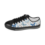 blue butterfly pattern Kids' Boys' Girls' Low Top Canvas Shoes Black Fulfilled In US