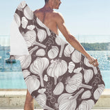 Garlic bulb dark background Beach Towel