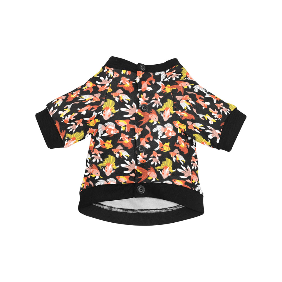 Goldfish Pattern Print Design 03 All Over Print Pet Dog Round Neck Fuzzy Shirt