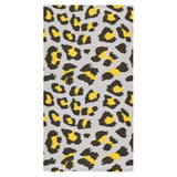 Gray Leopard print pattern Bath Towel