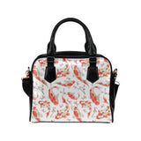 Watercolor fancy carp pattern Shoulder Handbag