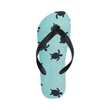 Sea turtle with blue ocean backgroud Unisex Flip Flops