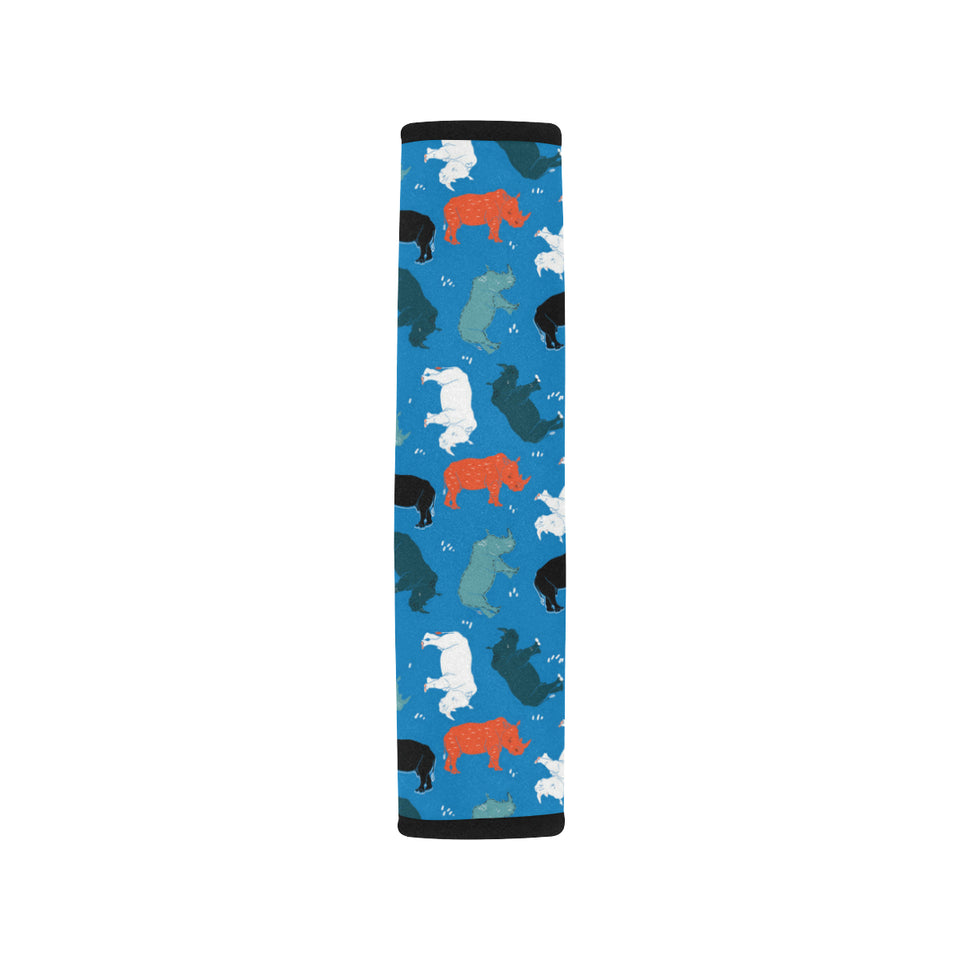 Colorful rhino pattern Car Seat Belt Cover