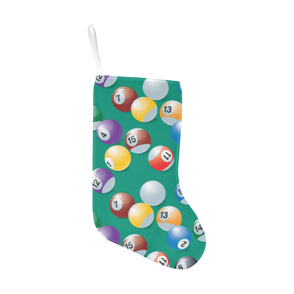 Billiard Ball Pattern Print Design 01 Christmas Stocking
