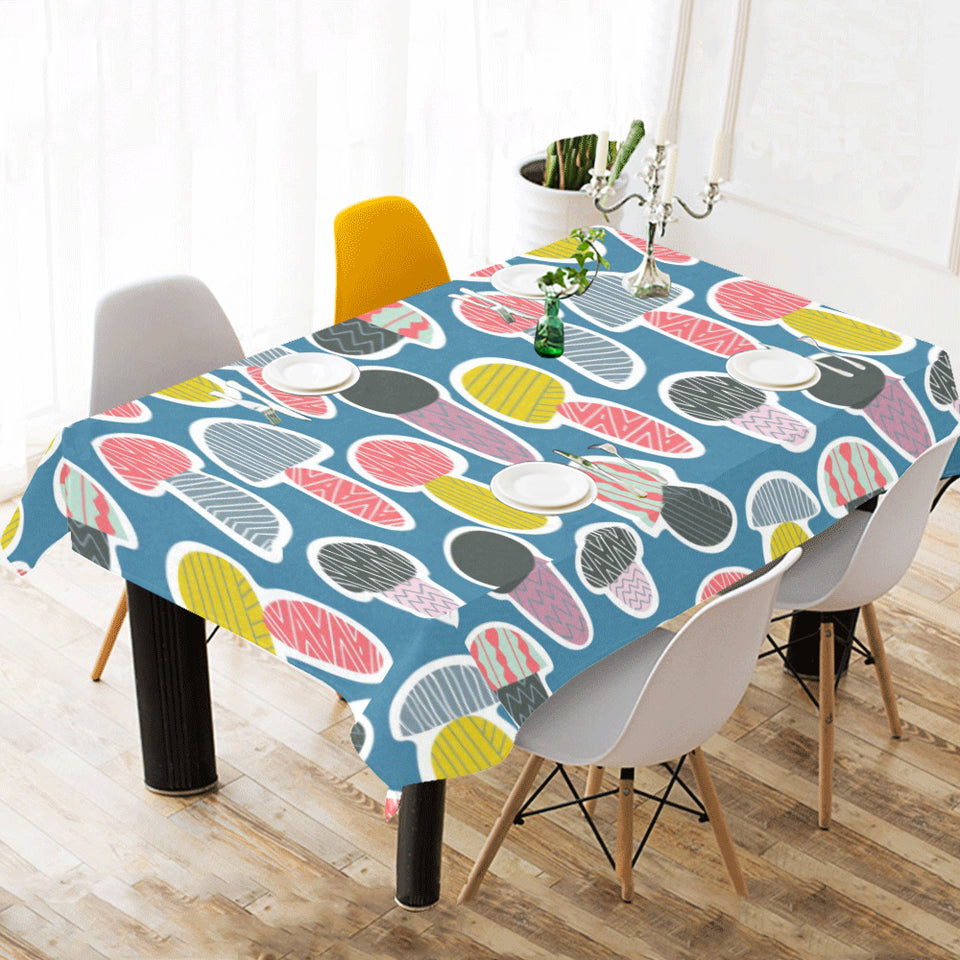 Colorful mushroom design pattern Tablecloth