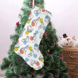 Siberian husky and colorful circle pattern Christmas Stocking