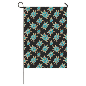 Sea turtle blue stone pattern House Flag Garden Flag