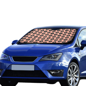 Lips Pattern Print Design 02 Car Sun Shade