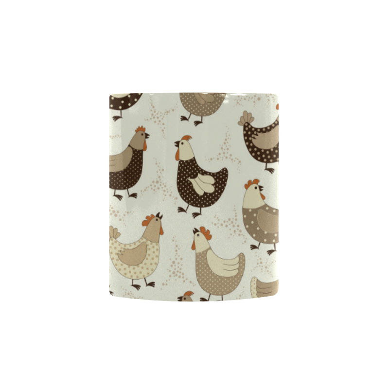 Cute rooster chicken cock Morphing Mug Heat Changing Mug
