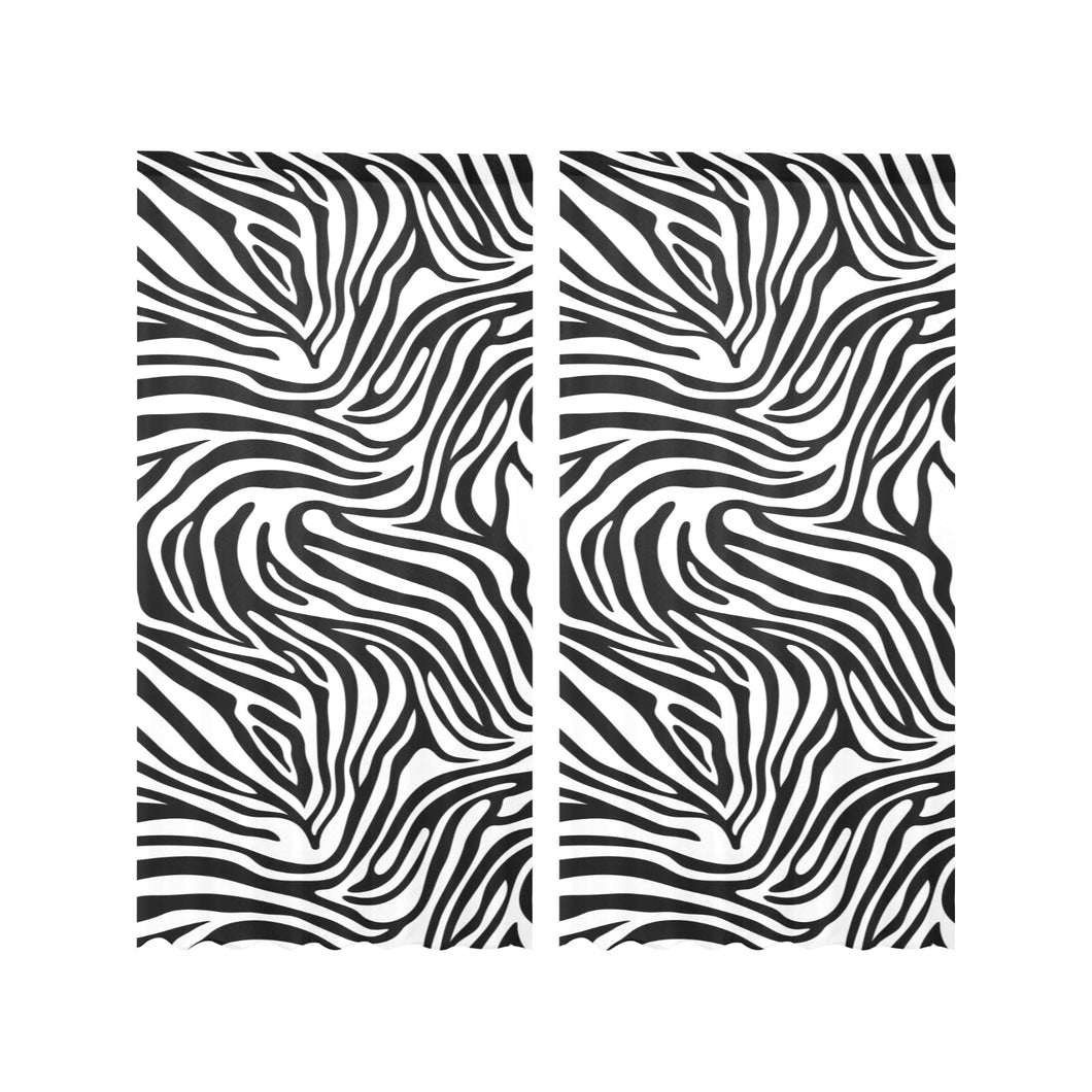 Zebra skin pattern Gauze Curtain