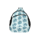 Swordfish Pattern Print Design 05 All Over Print Chest Bag