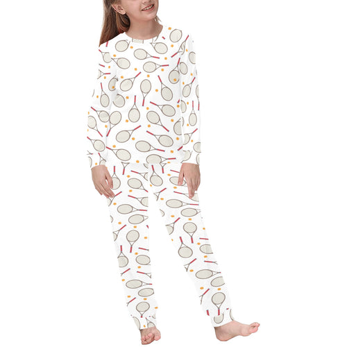 Tennis Pattern Print Design 04 Kids' Boys' Girls' All Over Print Pajama Set