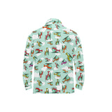 Helicopter design pattern Men's Long Sleeve Polo Shirt