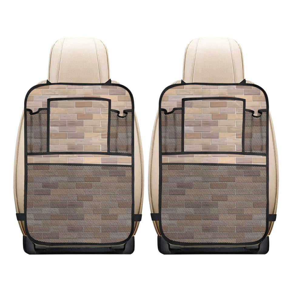 Brick Printed Pattern Print Design 01 Car Seat Back Organizer
