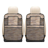 Brick Printed Pattern Print Design 01 Car Seat Back Organizer