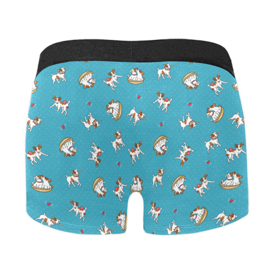 Jack Russel Pattern Print Design 03 Men's All Over Print Boxer Briefs Men's Underwear