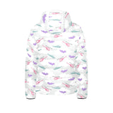 Helicopter plane pattern Kids' Boys' Girls' Padded Hooded Jacket