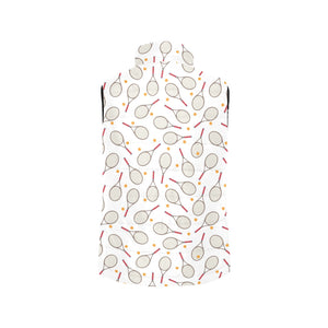Tennis Pattern Print Design 04 Women's Padded Vest